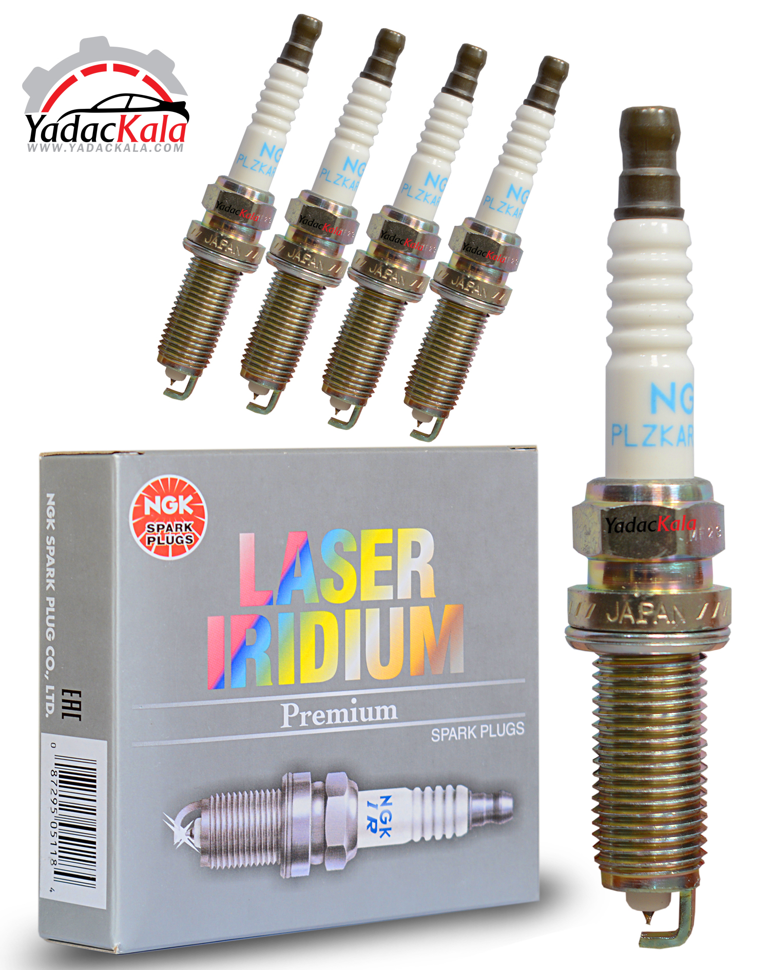 شمع سوزنی ایریدیوم یورو4 ان جی کی ژاپن آچار14- PLZKAR6A-11-5118